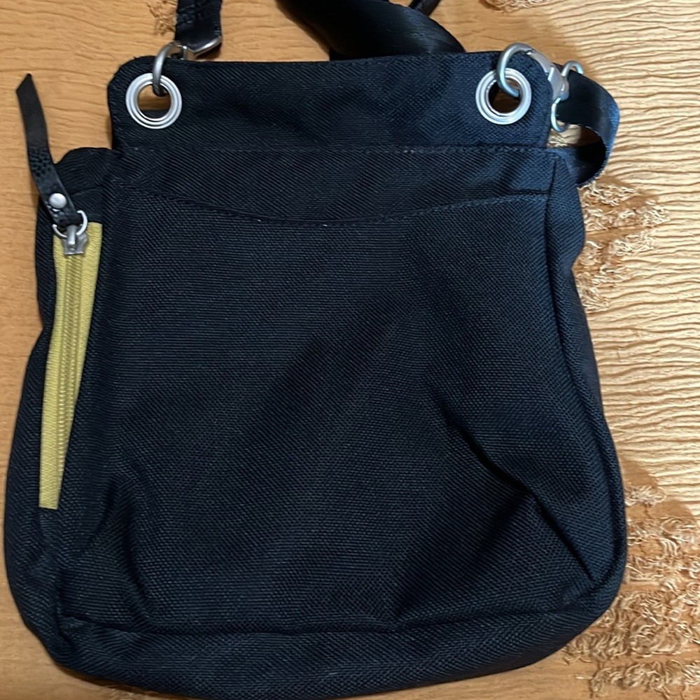 Haiku Black and Yellow Crossbody Bag with Floral Pattern - Picture 3 of 10